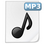 This icon stands for an MP3 music file.